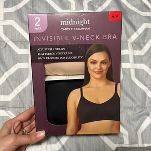 Midnight Carole Hochman invisible v-neck bra
